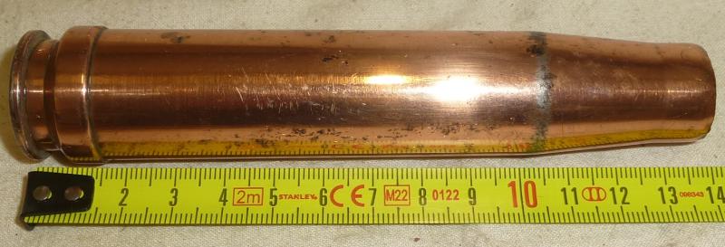 20mm. Cannon Shell Copper Washed Dated 1939
