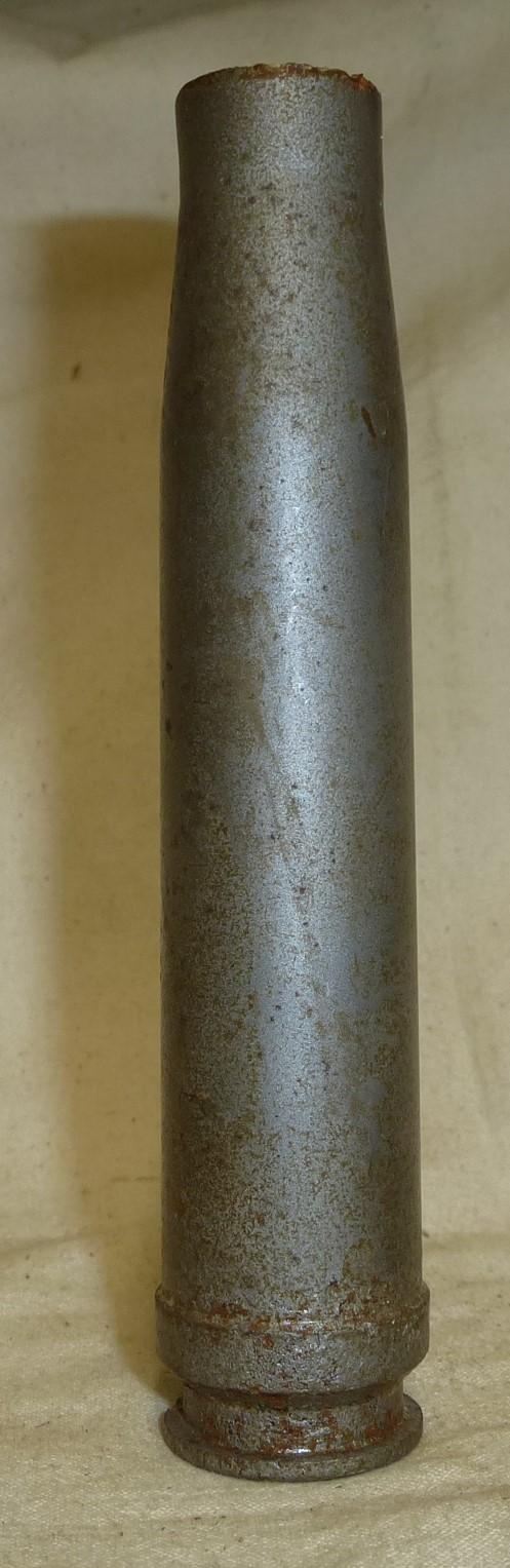 20mm. Cannon Shell Case Steel Recovered From Normandy