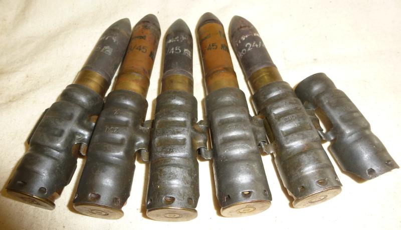 Rare 20mm MG151/3 German Luftwaffe Cannon Round Belt