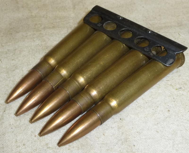 .303 Mk.II Enfield Clip with Rarer 5 Holes Matched 1944 Rounds
