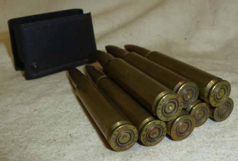 WWII 30-06 Garand Clip with 1941 Dated Rounds
